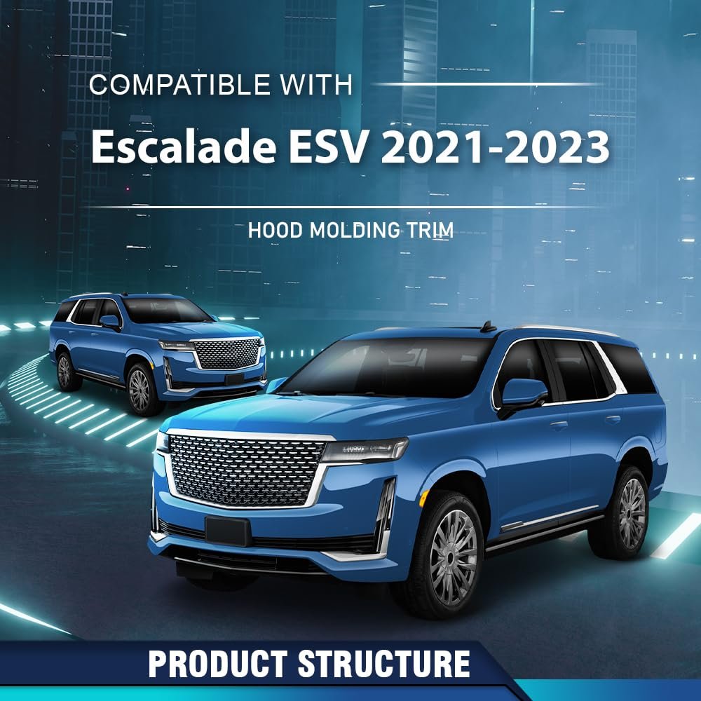 Hood Molding Trim Moulding For Cadillac Escalade Cadillac Esv Submodel Luxury Premium Platinum 2021-2023 84731887 Gm1235138
