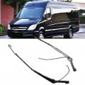 2-pack Front Left And Right Windshield Wiper Arm Black Replacement For 2004-2006 Sprinter 2500 3500 9018200044 9018200144 