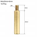Uxcell M4x25mm 6mm Male-female Brass Hex Pcb Motherboard Spacer Standoff For Fpv Drone Quadcopter Computer Circuit Board 10pcs