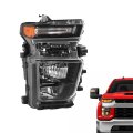 Right Headlight For 2020-2023 Chevrolet Silverado 2500 Hd 3500 Passenger Side Halogen Clear Lens Black Housing Replacement 