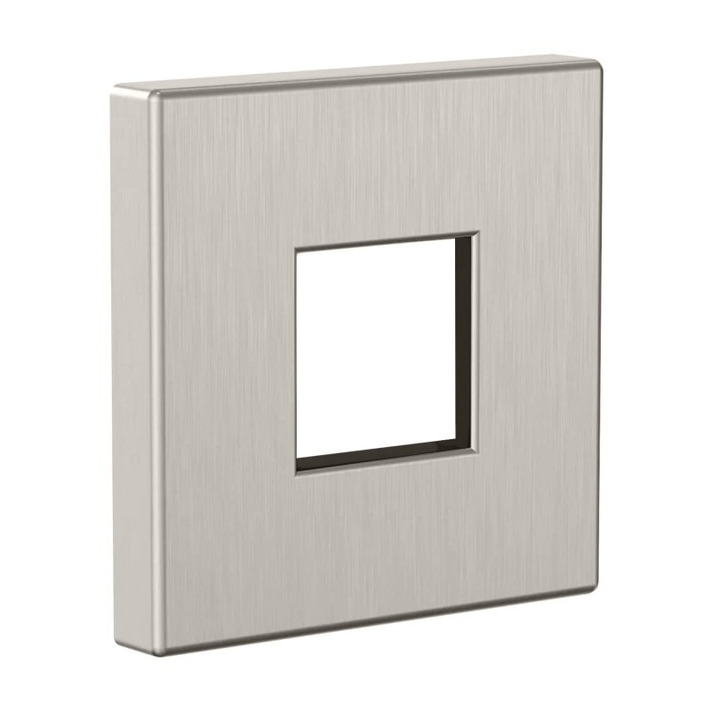 Heyalan Shower Flange Cover Brushed Nickel 2 5a Arm Replacement Square Escutcheon Plate For Head Arms 1pc Wall Mount