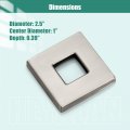 Heyalan Shower Flange Cover Brushed Nickel 2 5a Arm Replacement Square Escutcheon Plate For Head Arms 1pc Wall Mount