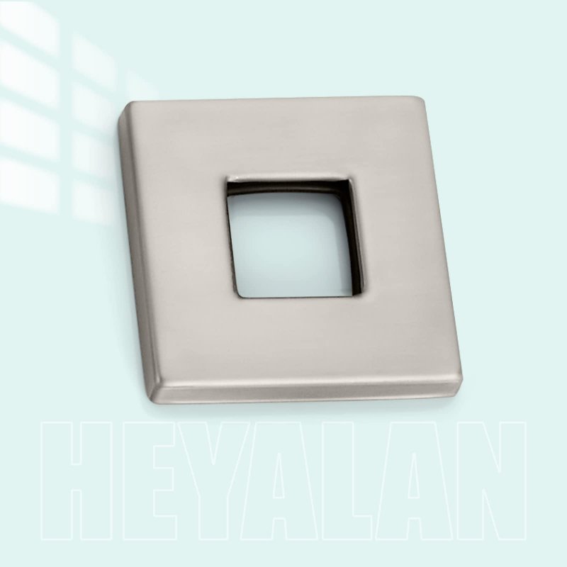 Heyalan Shower Flange Cover Brushed Nickel 2 5a Arm Replacement Square Escutcheon Plate For Head Arms 1pc Wall Mount