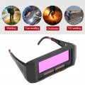Walfront Welding Glasses 1 Pair Solar Eye Protection Safety Goggles Dark Autodarkening Helmet Black Shade 9-13 Light 4-6