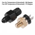 Uxcell 1 Set Auto Engine Temperature Cooling Fan Switch Fitting Adapter 4an 190 F On-175 Off
