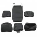 Kuafu Synthetic Leather Seat Cover Kits Compatible With 2011-2019 Jeep Grand Cherokee Laredo Front And Rear Protector Black