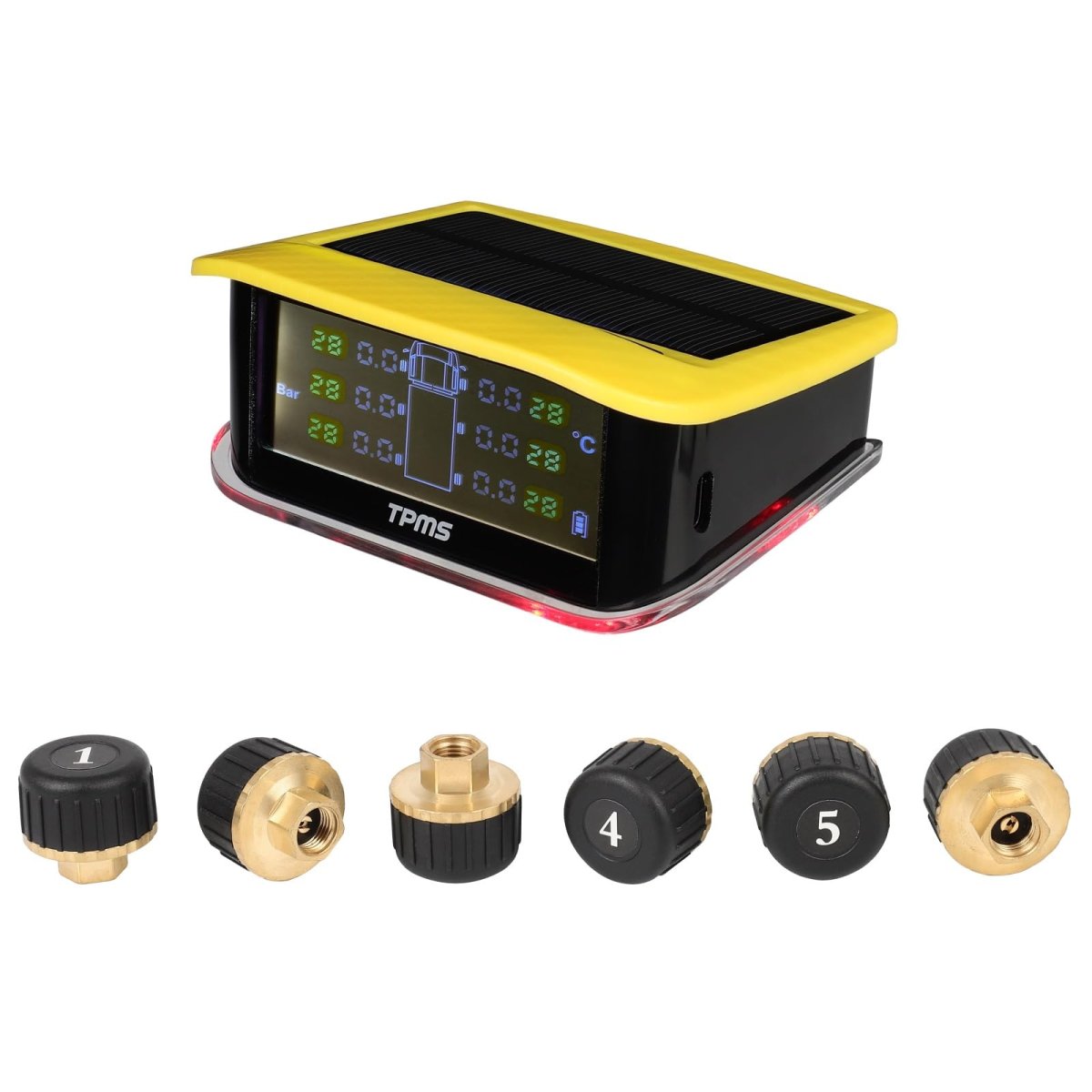 Rv Tire Pressure Monitoring System With 6 Sensors And Color Lcd Display 433mhz Tpms For Trailers Suvs Pickup Trucks Rvs 0 To
