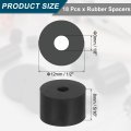 18pcs Thick Rubber Spacer 2 Inch Od X 1 8 Id 5 16 Thickness Round Bushings Anti Vibration Flat Washers For Home Industrial