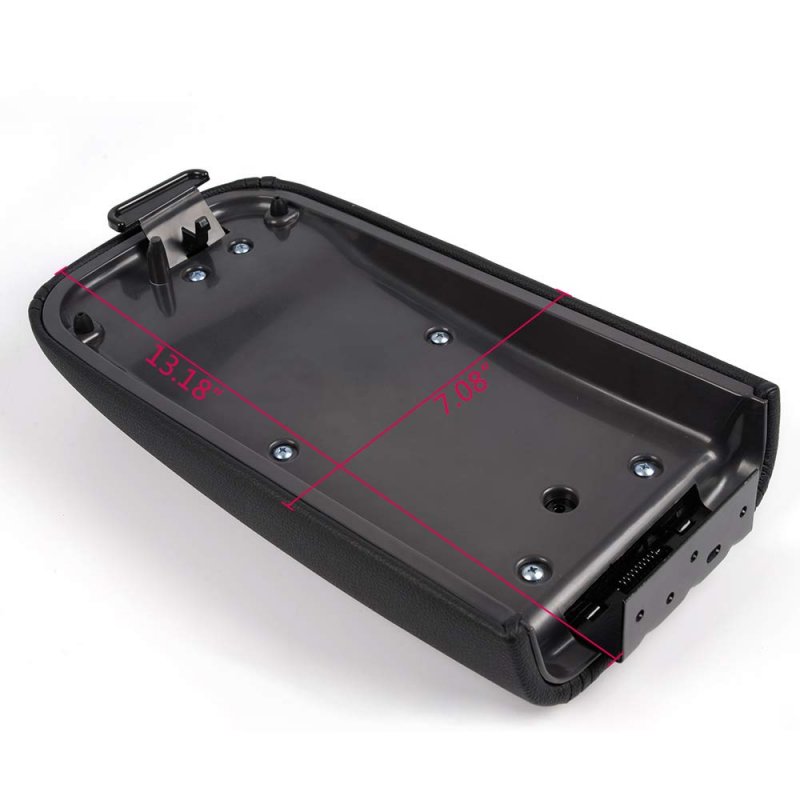Center Console Lid Armrest Kit Assembly For 06-09 Chevy Trailblazer Gmc Envoy With Front Manual Temperature Control Black