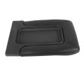 Center Console Lid Black Artificial Leather Armrest Cover Replacement For Pickup Truck Car Interior