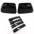 S Sizver Combo Glossy Black Series 2pcs Top Half Mirror Handle Covers For Ford Superduty 