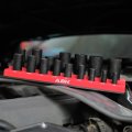 Abn Magnetic Socket Organizer Tray A Sae Standard 1 2in Holder Tool 16 Slot Red