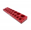Abn Magnetic Socket Organizer Tray A Sae Standard 1 2in Holder Tool 16 Slot Red