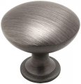 Cosmasa 5305as Antique Silver Traditional Round Solid Cabinet Hardware Knob 1-1 4 Diameter 50 Pack 
