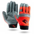 Meta-miner 491 Hi-viz Professional Deer Suede Mechanics Gloves Gray Orange 