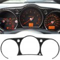 Qiilu Console Panel Dashboard Cover Carbon Fiber Instrument Cluster Interior Trim Decor Fit For Nissan 350z 2006-2009