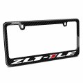 Ipick Image Made For Chevrolet Camaro Zl1-1le Black Real 3k Carbon Fiber Glossy Finish License Plate Frame