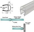 Universal Clear Polycarbonate U Channel With Soft Vinyl Bulb Seal For 32 In 3 16 And 1 4 Glass 73 Long Tvb73-a