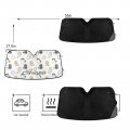 Custom Cat Flower Car Sunshade Personalized Windshield Shade Front Accordion Foldable Customized Sun Visor Protector For