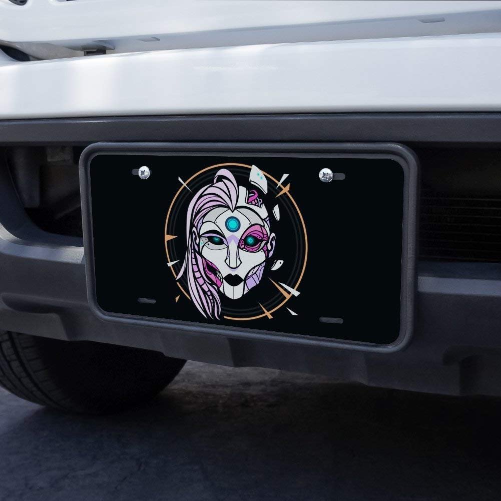 Graphics More Cyborg Android Robot Science Woman Face Novelty Metal Vanity Tag License Plate