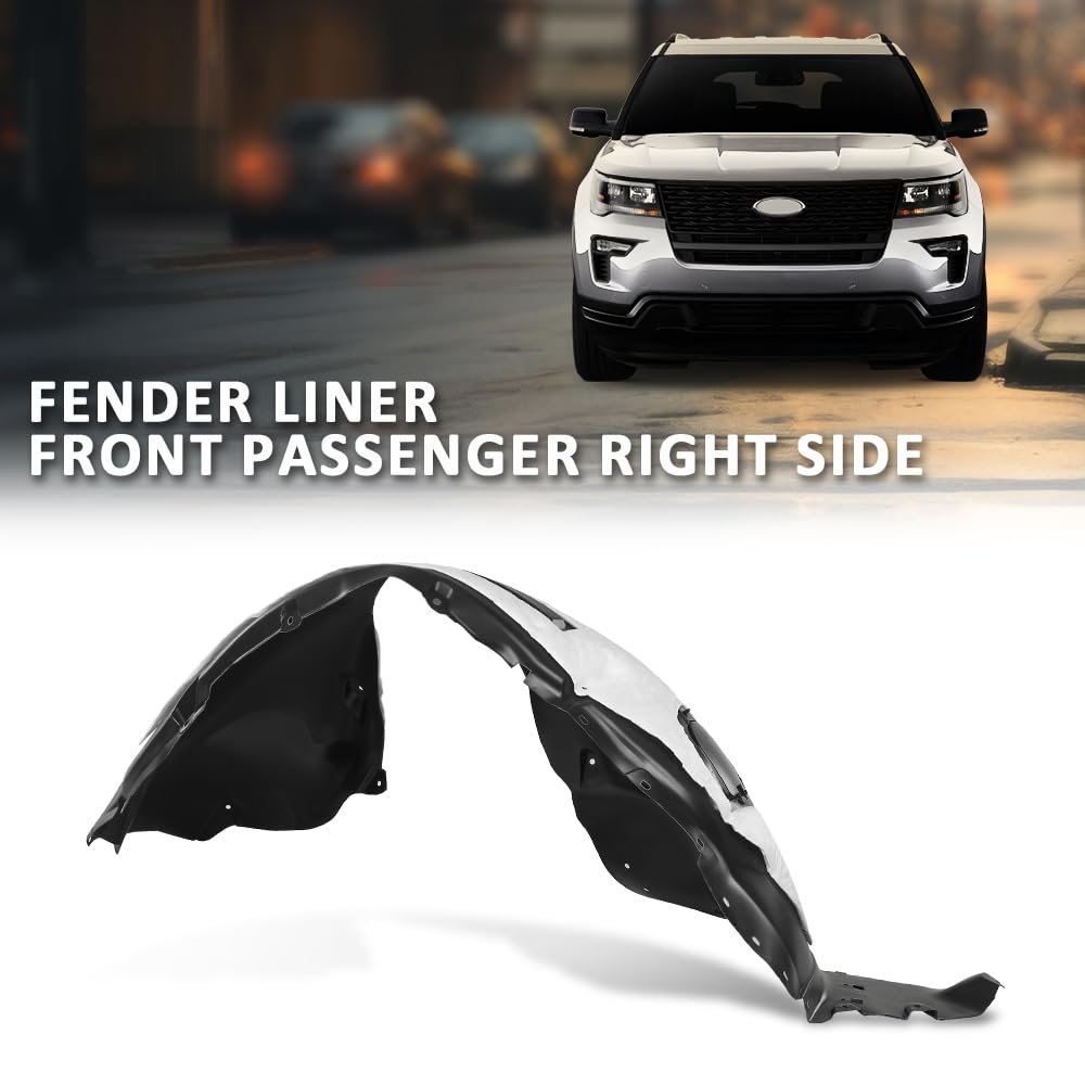 Front Right Fender Liner Inner Splash Shield For Ford Explorer Police Interceptor Utility Base Sport 4-door 2016-2019 Passenger