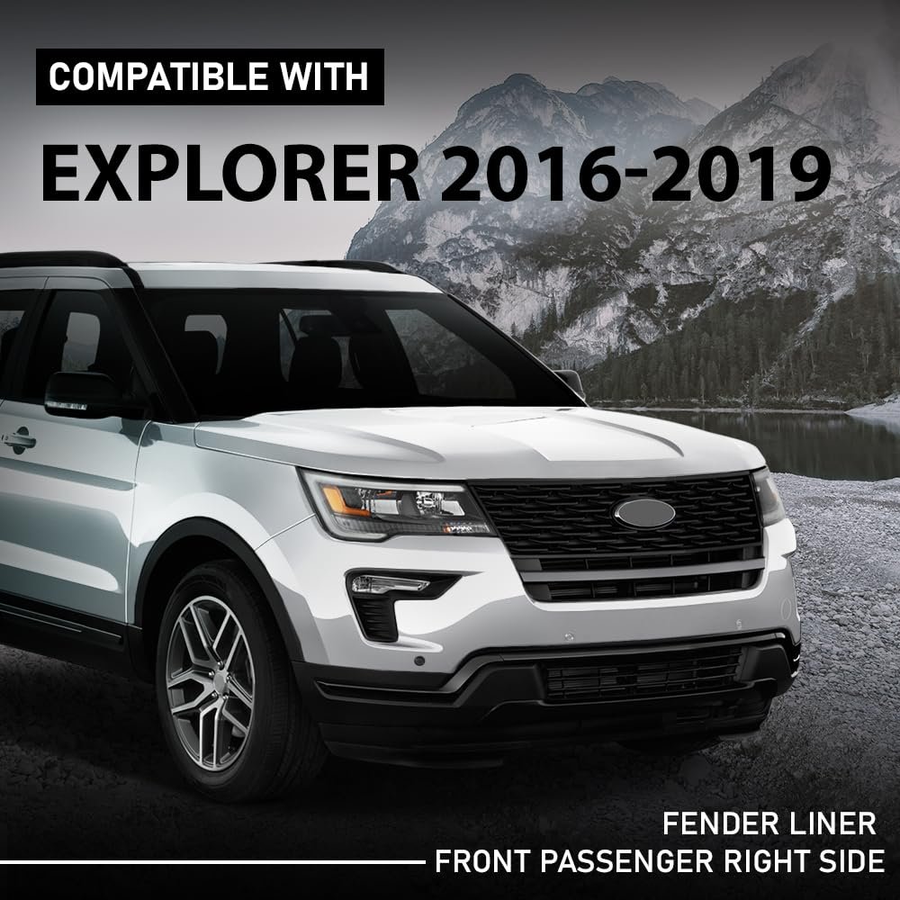 Front Right Fender Liner Inner Splash Shield For Ford Explorer Police Interceptor Utility Base Sport 4-door 2016-2019 Passenger