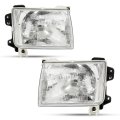 Hecasa Pair Halogen Headlight W Bulbs For 1998-2001 Nissan Frontier 2000-2001 Xterra Replacement Ni2502121 Ni2503121 Front Lamp 