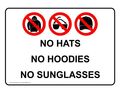 Compliancesigns Vinyl Security Notice Label 7 X 5 In With English White 