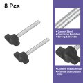 8pcs Clamping Screw Knob M6 X 50mm Metric Carbon Steel T Shaped Thumb Screws Handle For Quick Remove Hand Tightening