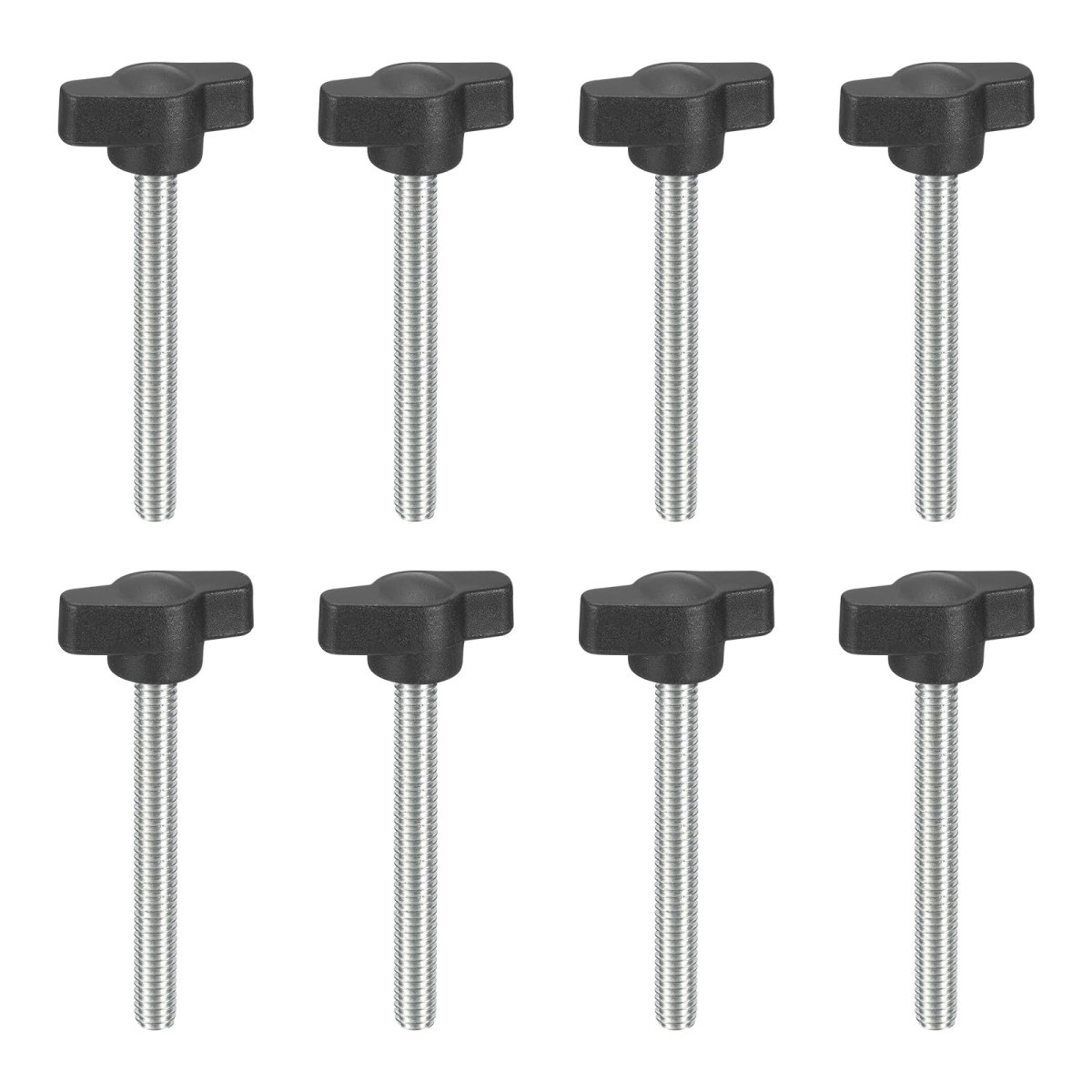 8pcs Clamping Screw Knob M6 X 50mm Metric Carbon Steel T Shaped Thumb Screws Handle For Quick Remove Hand Tightening