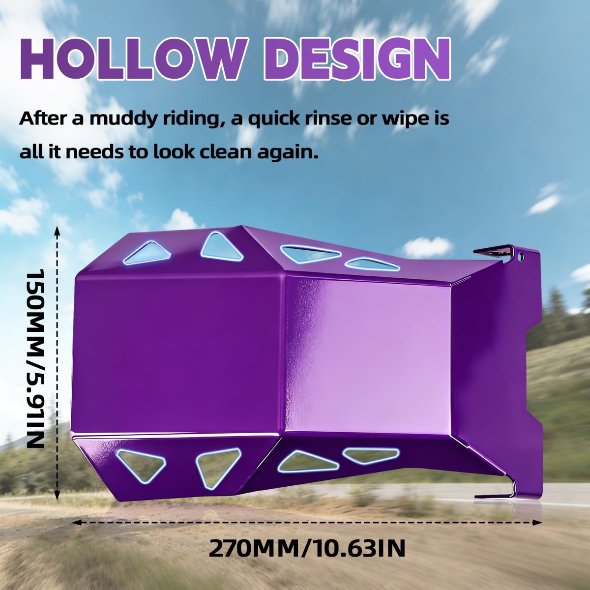 Jfg Racing Skid Plate For Surron Light Bee Iron Engine Chassis Protection Bash Guard Electric Dirt Bike X And S Lbx Lbs-purple