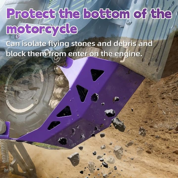 Jfg Racing Skid Plate For Surron Light Bee Iron Engine Chassis Protection Bash Guard Electric Dirt Bike X And S Lbx Lbs-purple