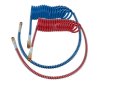 Mytee Products Air Brake Coiled Hose Assembly With Standard Aluminum Glad Hands For Truck Extension Handle Grip Set 15ft W 12 