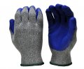 G F 1511l-dz Rubber Latex Coated Work Gloves For Construction Blue Crinkle Pattern Men S Large Sold By Dozen 12 Pairs 