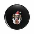 1080 Graphics Santa And Donut Key Chain Double Sided Stainless Steel Keychain 