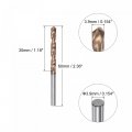 Uxcell Twist Drill Bit 3 9mm Jobber Nanoscale Titanium Coated K35 Tungsten Carbide Straight Shank 60mm Length For Drilling