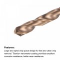 Uxcell Twist Drill Bit 3 9mm Jobber Nanoscale Titanium Coated K35 Tungsten Carbide Straight Shank 60mm Length For Drilling