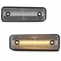 Full Led Front Amber Side Marker Lights For 1978-1981 Supra Celica 1979-1982 Toyota Pickup 80-90 Land Cruiser Chrome Lens Clear 