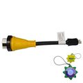 Hqrp Rv Electrical Power Cord Adapter 15a Male 5-15p To 50a Twist Lock Female Ss2-50r 10awg 3 Stw 12 Plus Uv Meter