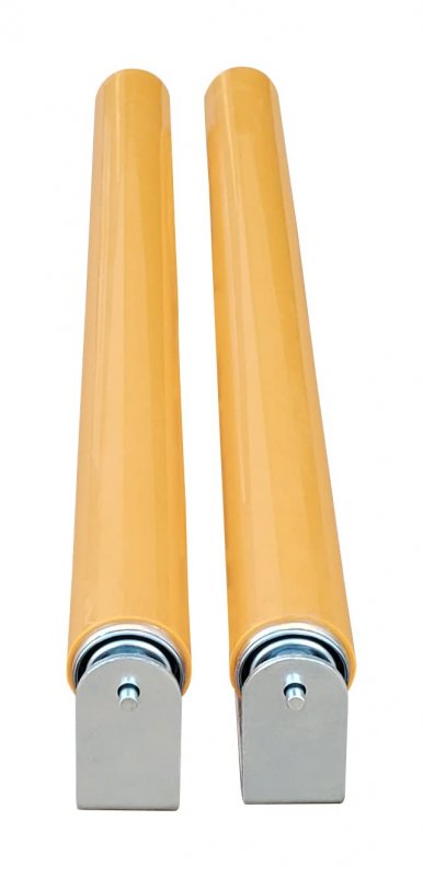 2-pack 22a Long Polyurethane Coated Roller With Bracket 1 5a Dia