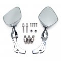 Httmt Mt025 Ttt004- Flame Stem Style Rear View Side Mirror Compatible With Suzuki Gsxr 600 750 1000 1100 Hayabusa
