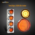 Partsam Trailer Truck Front Air Cleaner Light Bar Brackets 2 Inch 36-2538 Leds With Visor Amber Lens Light For Western Star