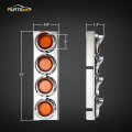 Partsam Trailer Truck Front Air Cleaner Light Bar Brackets 2 Inch 36-2538 Leds With Visor Amber Lens Light For Western Star