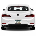 Ipick Image For Acura Type-s Logo In 3d Gray Letters On Black Real 3k Carbon Fiber Finish Abs Plastic License Plate Frame
