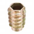 Uxcell Furniture Threaded Insert Nuts Zinc Alloy Hex-flush M10 Internal Threads 24mm Length 5pcs