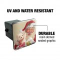 Christmas Holiday Santa And His Buddy Teddy Tow Trailer Hitch Cover Plug Insert