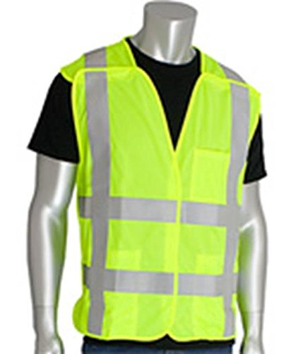 Pip 305-5pvfrly-2x 3x Ansi Class 2 Fr Treated Solid Breakaway Vest