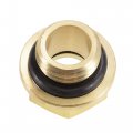 Uxcell Oil Liquid Level Gauge Sight Glass M14x1 5mm Male Threaded Brass Air Compressor Fittings With O-ring Yellow 2pcs