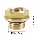 Uxcell Oil Liquid Level Gauge Sight Glass M14x1 5mm Male Threaded Brass Air Compressor Fittings With O-ring Yellow 2pcs