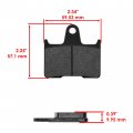 Caltric Brakes Pad For Yamaha Snowmobile Mountain Max 600 Mm600 1997-2002